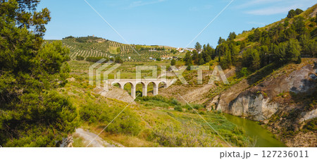 panoramic view of Priego stream, in Iznajar panoramic view of Priego stream, in Iznajar 127236011