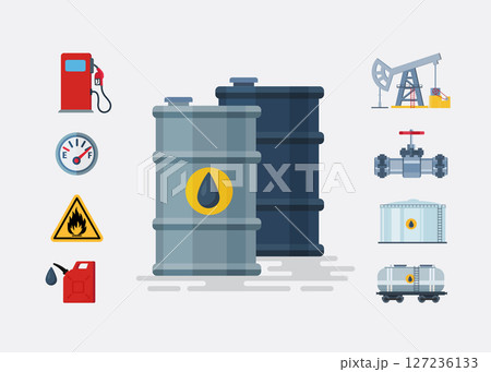 Oil and petroleum industry vector illustration. stock Illustration. 127236133