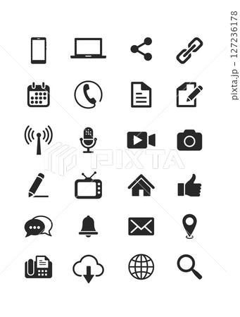 Universal Internet Icon Collection. Vector illustration. Stock Illustration 127236178