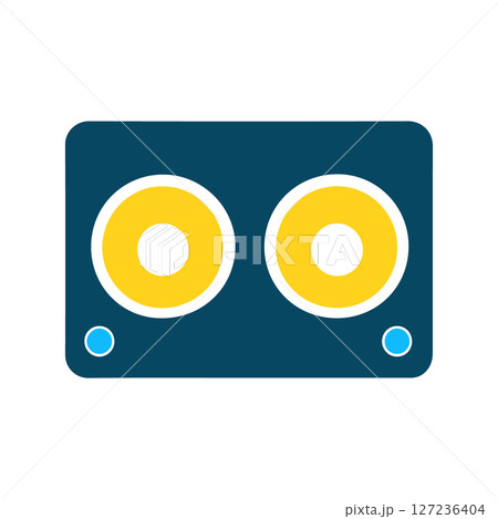 Dual Speaker Icon Simple Modern Design 127236404