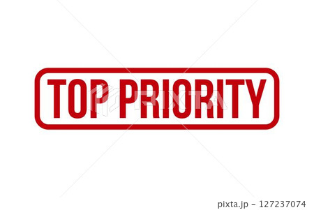 Top Priority Stamp. Top Priority Rubber grunge Stamp Seal 127237074
