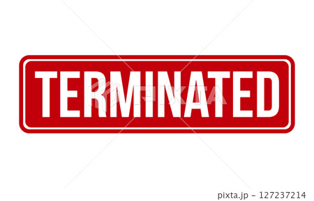 Terminated Rubber Stamp Seal Vector Terminated Rubber Stamp Seal Vector 127237214