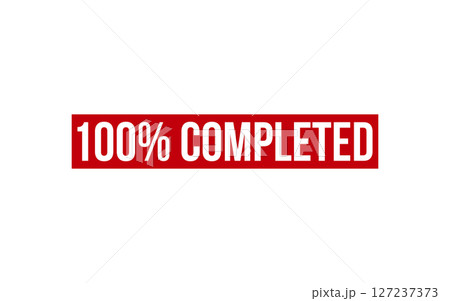 100% Completed Rubber Stamp Seal Vector 127237373