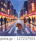 繁華街の夜景 127237501