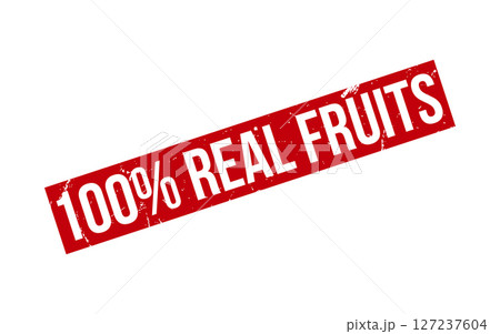 100% Real Fruits Rubber Stamp Seal Vector 100% Real Fruits Rubber Stamp Seal Vector 127237604
