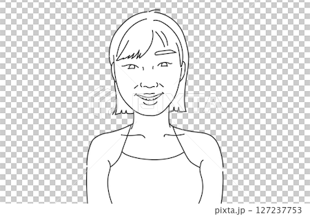 簡單的女人插畫 簡單的女人插畫 127237753