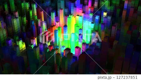 Abstract images of an array of geometric shapes of different colors. Randomly stretched vertically. fector illustration. Abstract images of an array of geometric shapes of different colors. Randomly stretched vertically. fector illustration. 127237851