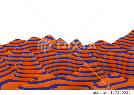 3D 抽象的な 波 背景 幾何学 3D 抽象的な 波 背景 幾何学 127239526