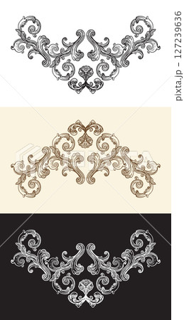 Set of hand drawing design element illustration 127239636