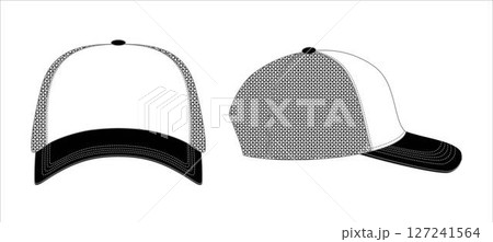vector illustration trucker hat Technical Drawing Illustration 127241564