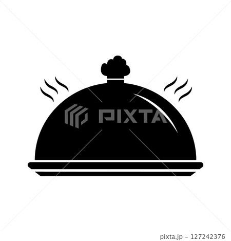 Hot Food Server Restaurant Dome Lid Food Service Icon 127242376