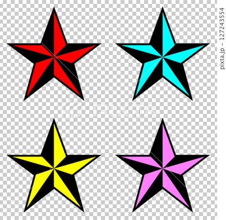 A sample of a star shaped object shining in the night sky 127243554