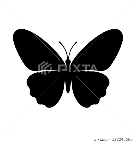 Black Butterfly Silhouette Black Butterfly Silhouette 127243560