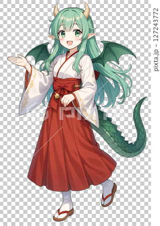 A cute dragon girl A cute dragon girl 127243772