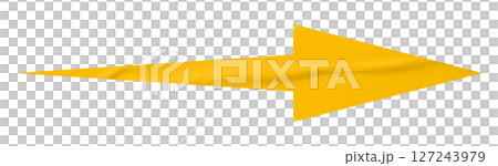 Yellow crumpled paper arrow isolated on transparent background Yellow crumpled paper arrow isolated on transparent background 127243979