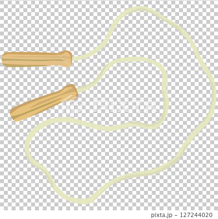 縄跳びのイラスト 木製 ベクター素材 縄跳びのイラスト 木製 ベクター素材 127244020