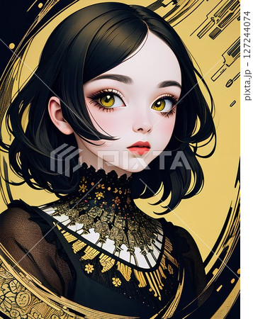 黄色をモチーフにした女性キャラクター 127244074