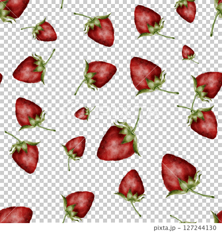 Strawberries watercolor clipart. Hand drawn red garden berry on isolated white background. Ideal for natural cosmetics and kitchenware design and tea logo. Strawberries watercolor clipart. Hand drawn red garden berry on isolated white background. Ideal for natural cosmetics and kitchenware design and tea logo. 127244130