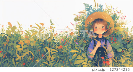 植物学者の女の子 植物学者の女の子 127244256