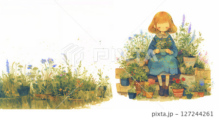 植物学者の女の子 127244261