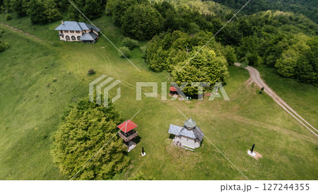 Knezevo Polje Mountain Povlen Aerial Landscape 127244355