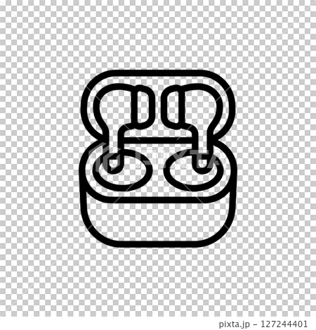Simple and cute wireless earphone icon 127244401