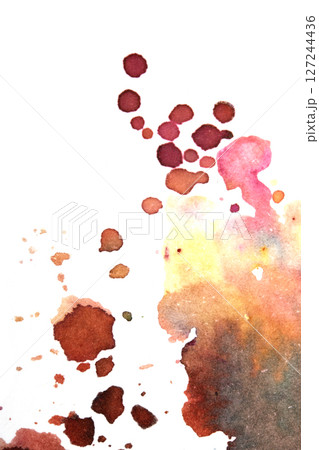 Acrylic Watercolor Paint Splatters and spots for Background 127244436