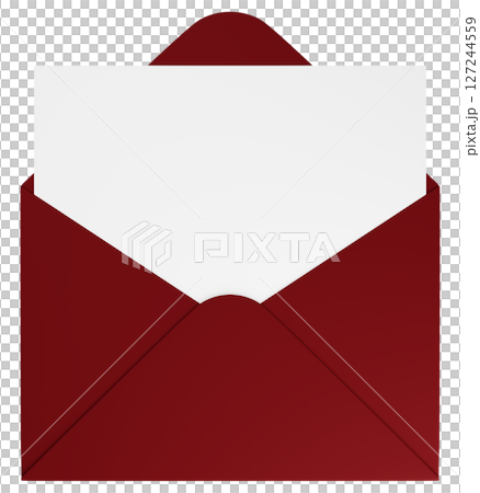 3D illustration_letter set_red 127244559