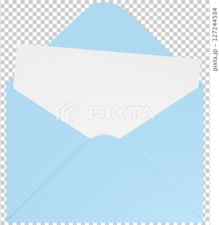 3D illustration_Letter set_Light blue 127244584