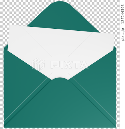3Dイラスト_レターセット_緑 127244598