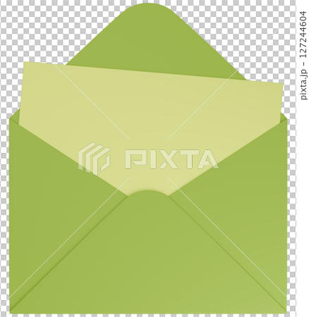 3Dイラスト_レターセット_緑 3Dイラスト_レターセット_緑 127244604