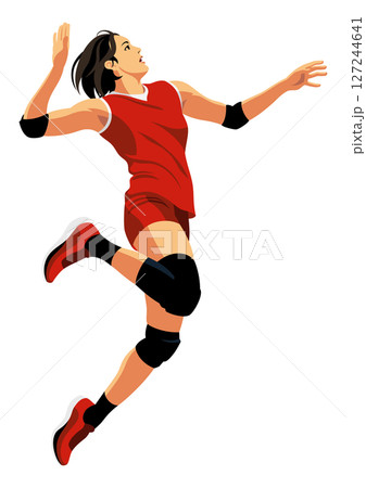 女子バレーボール選手 127244641