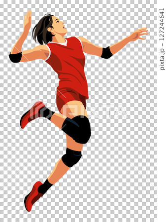 女子バレーボール選手 127244641