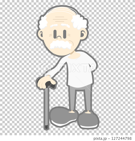 爺爺附著拐杖 127244798