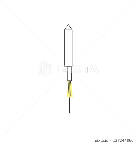 Firework rocket vector icon, isolated on white background Firework rocket vector icon, isolated on white background 127244860