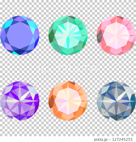 Colorful gemstone set (6 colors) 127245255