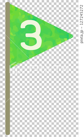 3rd place flag illustration vector material 127245272