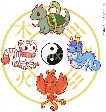 中国神話の四神と魔法陣 中国神話の四神と魔法陣 127245824