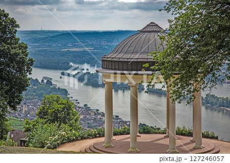 Niederwalddenkmal pavilion above the Rhine river Niederwalddenkmal pavilion above the Rhine river 127246057