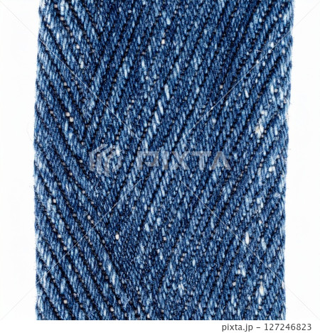 Blue Denim Fabric Diagonal Texture Background 127246823