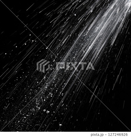 White Water Spray on Black Background 127246926