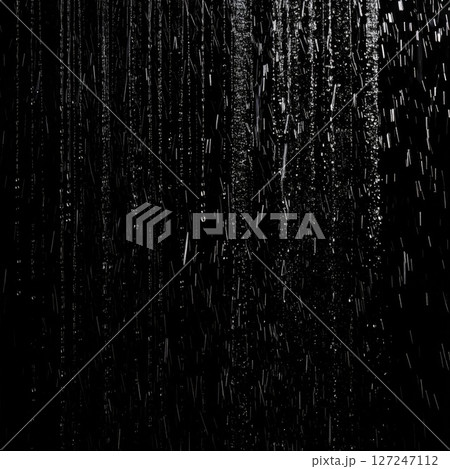 Heavy Rain Falling on Dark Background 127247112