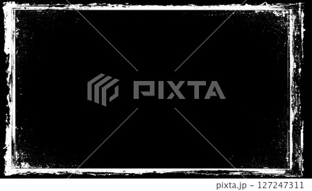 Black And White Grunge Frame Texture Background 127247311
