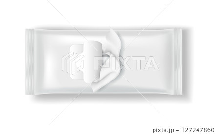 White Packaging Wet Wipes Minimalist Design White Packaging Wet Wipes Minimalist Design 127247860