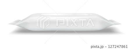 White Packaging Pouch for Snacks or Wipes 127247861