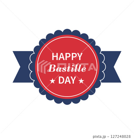 Happy Bastille Day Vector Illustration 127248028