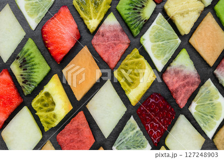 Diamond shape fruit puzzle Diamond shape fruit puzzle 127248903