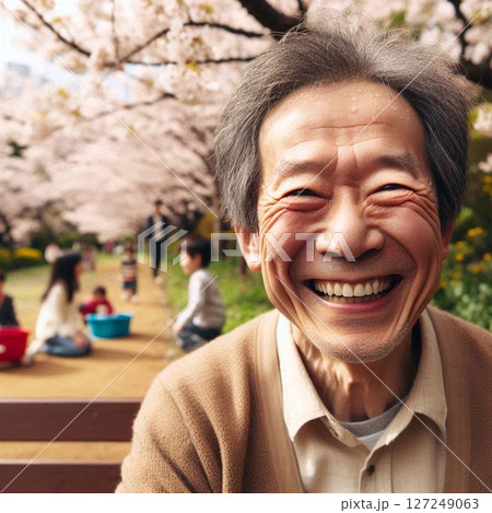 笑顔のおじさん（日本人） 127249063