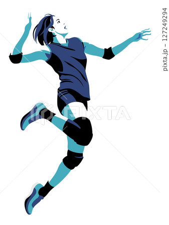 女子バレーボール選手 127249294