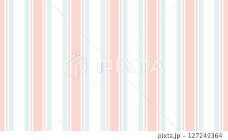 Cottagecore seamless pattern with pastel pink and blue vertical stripe on white backdrop. Cottagecore seamless pattern with pastel pink and blue vertical stripe on white backdrop. 127249364